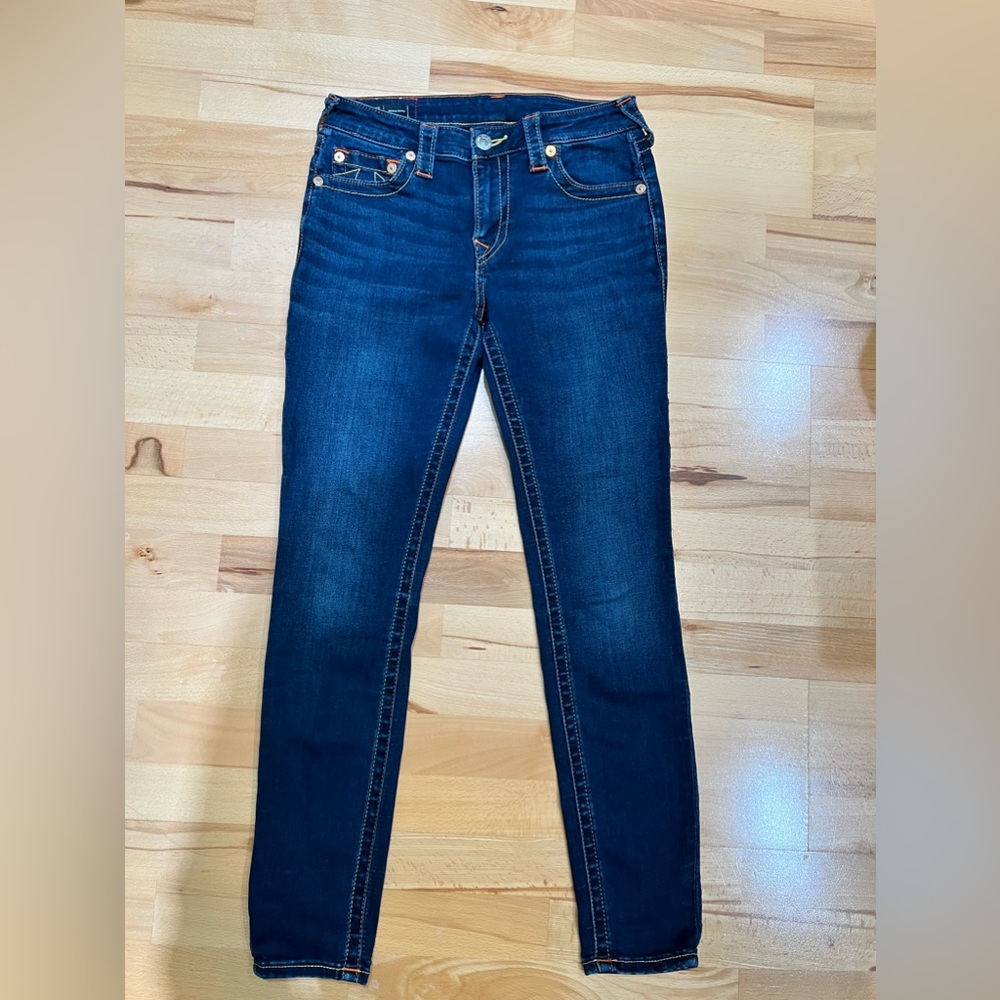True Religion Jennie Mid Rise Curvy Skinny Jean